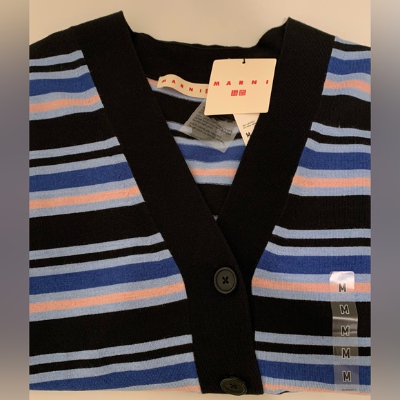 MARNI for Uniqlo Merino Blend Cardigan Sweater - Picture 3 of 4
